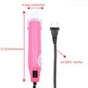 2 x Heat Gun, Hot Air Gun Tools Shrink Gun with Stand For DIY Embossing And Drying Paint Multi-Purpose Electric Heating Nozzle 300W 110V (Pink,White)