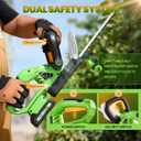 Saker Cordless Hedge Trimmer, 20” 22V Electric Bush Trimmer Handheld Shrub Trimmer, Lightweight Hedge Clippers with Dual-Action Blades, 9/16" Cutting Capacity, 1 Battery and Charger Included