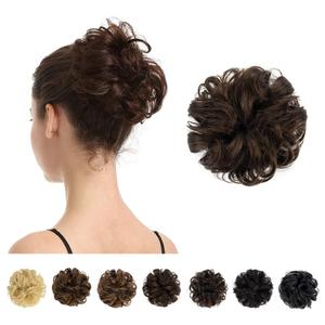 BARSDAR 100% Human Hair Extension - Real Human Hair Brown Bun Extensions for Women - Messy Bun Hairpieces, Chignons, Updo Daily