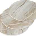 Ceramic 8" Trivets - Marble Style Heat Resistant Hot Pads, Pot Holders for Kitchen, Countertops, Table - Set of 3