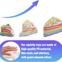 Anboor 5.8 Inches Squishies Cake Rainbow Jumbo Slow Rising Kawaii Scented Cheese Squishies Valentines Day Stress Relief Kid's Toys