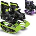 New Bounce Jumping Shoes - Kangaroo Jumping Shoes for Kids, Size 1-6 Green | Exercise Moon Shoes, Bouncy Shoes, Ages 8-12, 32-38 EU