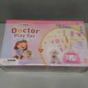 Meland Toy Doctor Kit for Girls - Pretend Play Doctor Set with Carrying Case,Stethoscope Toy & Dress Up Costume - Doctor Play Set for Girls Toddlers Ages 3 4 5 6 Year Old for Role Play Gift