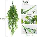 RECUTMS Artificial Plant Faux Plant Ivy Greenery Fake Hanging Plants Faux Greenery Plant Fake Ivy Leaf UV Resistant for Indoor Home Decor Outdoor Garden Yard Porch Wall Decoration 3 Packs Green