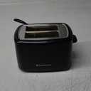 Toastmaster 2-Slice Toaster - Black with Stainless Steel - Kitchen Essential for Sandwich Bread & Breakfast Toast - Toaster with Wide Slots, High Rise Toast Lift & Cool-Touch Exterior