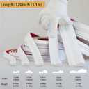 Hungbak 120"L x 1.6"W Peel and Stick Chair Rail Panel Molding, Pre-Primed Trim for Home Decoration & Wall Protection