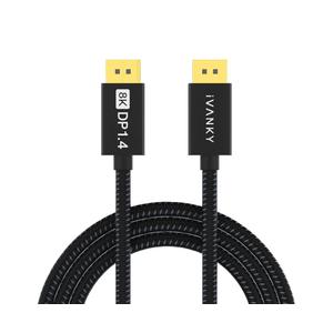 IVANKY DisplayPort Cable 10ft 1.4, 8K DP to DP Cable[8K@60Hz, 4K@144Hz, 1080P@240Hz], Support HBR3, 32.4Gbps, HDCP 2.2, HDR, 8K Display Port Cord Compatible for Gaming Monitor, TV, PC, Laptop - 10ft