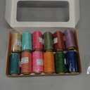 12 Colored Round Waxed Thread 0.8mm, 35 Yards per Spool, 3 Ply Polyester Wax Cord Strings for Hand Sewing, Beading, Bookbinding, Basket Weaving, Micro Macrame Bracelets and Jewelry Making (Rainbow Colors)