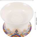 PRETYZOOM Porcelain Tea Strainer with Stand - Ceramic Infuser for Loose Leaf Tea Brewing Home Office Countertop Utensils