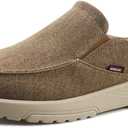YONGJIA Men's Slip On Loafers with Arch Support Plantar Fasciitis Foot and Heel Pain Relief Orthopedic Casual Slippers Diabetic Bunions Boat Shoes Brown 44