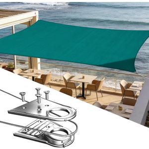 ShadeMart Heavy Duty 18' x 18' Green Square Sun Shade Sail, Commercial Grade UPF50 Canopy SMTAWS18, Reinforced Corners & Edges, 260 GSM Fabric Heavy Duty 