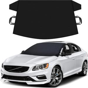 Windshield Cover for Ice and Snow | Oxford Fabric Windshield Cover for SUV, Sedan, Coupe & Hatchback | Protection from Snow, Ice & Frost | Winter Car Accessories (Small)