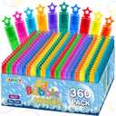 240 Pcs Mini Bubble Wands in 6 Colors, Bulk Party Favors for Kids, Themed Birthday, Christmas, New Year, Valentine, Carnival, School Classroom Prizes for Boys & Girls, Ideal Goodies Bags Stuffers
