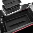 CDEFG Dual-Layer for 2022-2025 2026 Lexus NX Center Console Organizer Tray- NX 2nd Generation (NX 250, NX 350, NX 350 F Sport Handling) Accessories Silicone Armrest Storage Middle Console Insert