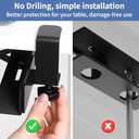 LUKETURE Under Desk Laptop Mount, No Drill Under Desk Shelf Holder, Steel Laptop Holder with Anti-Scratch Pads, Computer Storage Tray for Mac mini, MacBook, Keyboard