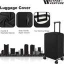 HYPER VENTURE Washable Luggage Cover - Fashion Suitcase Protector Fits 27-30 Inch Luggage (Black, L)