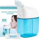 Nasal Irrigation System with 30 Saline Packets, Sinus Rinse Machine, Nose Sinus Cleaner Machine with Water Tank & Waste Collection Tank - Blue