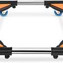 SPACECARE Mini Fridge Stand Furniture Dolly Mobile Roller with 4 Locking Wheels-Base Adjustable Refrigerator Washing Machine Stand Moving Cart- Appliance Dolly Cart Roller Pedestal -Black