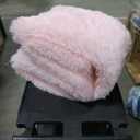 Pink Fluffy Area Rug for Girls' Bedroom, 90"x70" Machine Washable Plush Pastel Shag Rug, Large Soft Furry Carpet for Living Room, Nursery, Kids' Room, or Dorm Décor