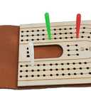 Travel Cribbage Board Game Set Portable Travel Games Includes Storage Space 1 Deck 6 Pegs of Cards and Instructions Classic Family Cribbage Game Ideal for Family Fun and Entertaining