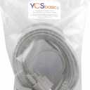 YCS basics 50 Foot DB9 9 Pin Serial / RS232 Male/Female Extension Cable