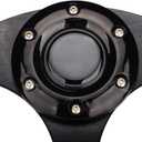 D Shape Style Golf Cart Steering Wheel Universal Design for Club Car Ds and Precedent EZGO RXV & TXT, Yamaha Golf Cart Steering Wheel (Black-56F)