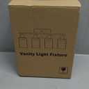 4 Light Bathroom Light Fixtures, Oil-Rubbed Bronze Modern Vanity Lights with Clear Glass Shades, Bathroom Wall Lamp for Mirror Living Room Cabinet