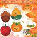 SilTriangle 24 Pcs Thanksgiving Non Woven Gift Bags with Handles Large Reusable Fall Treat Goodie Bags Bulk Autumn Candy Treat Tote for Thanksgiving Party Favor Supplies(Crops,12.6 x 11.02 in)