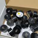 LANKER 24 Pack Black Tea Lights Candles, Flickering Warm Yellow Flameless LED Tealights, Long Lasting Battery Operated Fake Candles, Decoration for Wedding, Halloween and Christmas