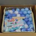 MoonxHome Ball Pit Balls for Toddlers, BPA Free Crush Proof Plastic Toy Balls for Ball Pit, Children's Pool Water Toys, Macaron Ocean Balls for Play Tent 2.15 Inch Pack of 100 200 500 800 1000 (D_white&blue)