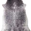 Carstens Small Faux Cowhide Black & White Brindle Rug 30" x 44"