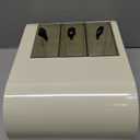 DASITON Makeup Organizer with 3 Drawers,Automatic Lifting Makeup Brush Holder with Lid, Large Capacity Makeup Organizers for Vanity, Bathroom Countertop, Ideal Storage Skin Care, Brushes, Lipstick (Cream)