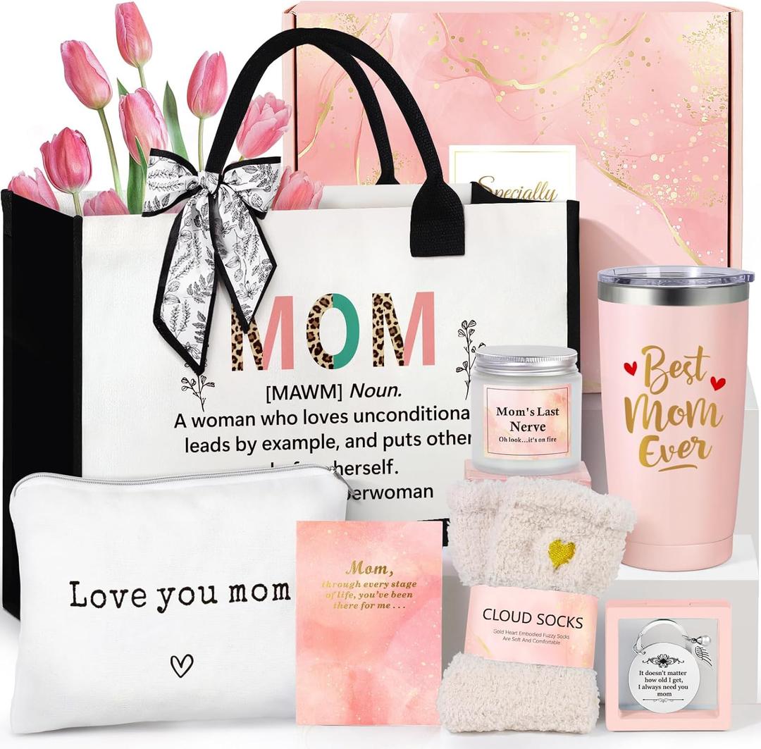 Suhctuptx Gifts for Mom from Daughter Son, Best Mom Ever Gift for Christmas Mothers Day Valentines Day Birthday Ideas (Pink)