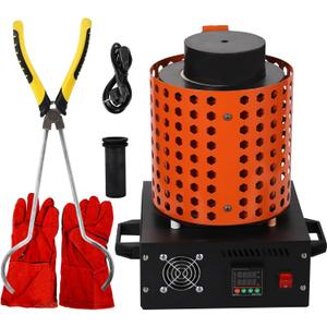 3kg Gold Melting Furnace 1800W | 2102°F Electric Furnace | Includes Graphite Crucible | Gold Melting Kit | Suitable for Casting and Refining Jewelry, Gold, Silver, Copper, and Aluminum (110V)