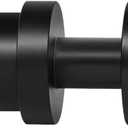 Ivilon Curtain Rods for Windows - Spaced End Cap, 1 inch Diameter, Extendable Drapery Rod for Windows, 48 to 86 Inches. Color Black