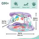 Bright Starts Disney Baby The Little Mermaid Twinkle Trove Light-Up Musical Baby Activity Gym with Tummy Time Pillow, Newborn+