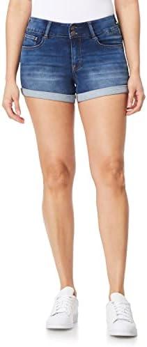 WallFlower Women's Ultra Denim Shorts Mid-Rise Insta Soft Juniors (Standard and Plus), Sizes 6