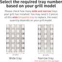 Grill Briquette Tray Replacement for Lynx 42in 54in Grill, Wide Briquette Tray Grill Heat Plates for Lynx L42 L42FR L42PSFR L42PSR L42R L54 L54PSFR, Grill Heat Shield 19 1/4'' x 12 1/2'' (1 Pack)