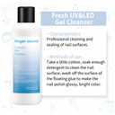 Gel Cleanser for Nails,finger secret Gel Nail Cleanser 240ml,Fresh UV&LED Gel Cleanser,Nail Surface Cleanser for Gel Nails,Nail Cleaning Solution for UV Polish Lacquer Care