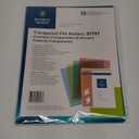 Business Source Green Transparent Poly File Holders