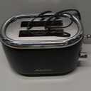 Mueller Retro Toaster 2 Slice with 7 Browning Levels and 3 Functions: Reheat, Defrost & Cancel, Stainless Steel Features, Removable Crumb Tray, Under Base Cord Storage, Black