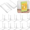 10 Pack Book Display Stands Adjustable Clear Easel Collector Display Holder for Comic Artwork Album CD Magazine Postcard Cookbooks Photos