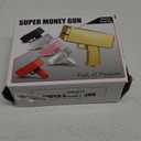 Super Money Guns Paper Playing Spary Money Gun Make it Rain Toy Gun, Handheld Cash Gun Fake Bill Dispenser Money Shooter Toy(Metallic Gold)