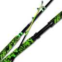 Fiblink Catfish Fishing Rods 8'6" Green Catfish Rod 2 Piece Portable Travel Catfishing Rod Fishing Catfish Casting Rod with Camo Eva Handle, Heavy