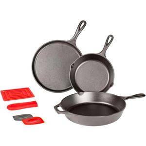 Lodge Essential Skillet Set, 7-Piece, Black