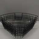 Leeden Lazy Susan Wire Storage Organizer Basket with Handle-Metal Cabinet Storage Bins -Kitchen Cabinet Organizer-1/4 Wedge Can Organizer Black (for 24" Lazy Susan, 4 Pack