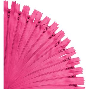 KGS Nylon Zippers for Sewing Crafts | Size: 6 Inch | Color: Pink | 20 Pieces per Pack | Single Color #3 Nylon Zippers for Making Bags, Pouches, Pillow Covers and Sewing Craft Projects