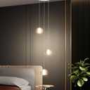Modern Chandelier Crystal Pendant Light for Kitchen Island Dining Room Bedroom Hallway Silver, 3-Lights Round