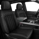 AOMSAZTO Car Seat Covers Full Set Fit for Dodge RAM 2002-2025 2026 1500 2500 3500 5 Seat Truck Pickup Crew Quad Cab with Curved Bench (#0180 Black)