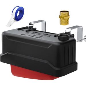Automatic Livestock Water Trough Float Valve with Copper Connector & Ptfe Tape, Water Level Auto Control Stock Tank Float Valves for Cattle, Horse, Sheep Stock, Farm Animal, Pool, Pond (1 Pack)